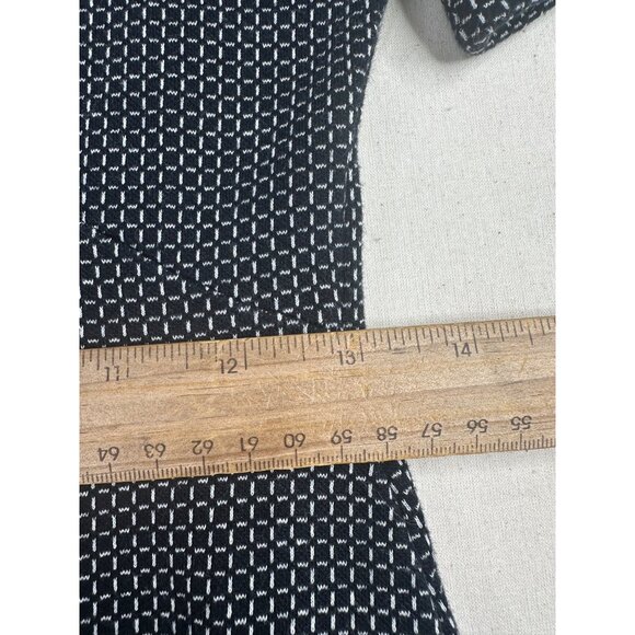 Banana Republic Square Detail Short Sleeve Dress size 2P Black/White - Picture 6 of 8